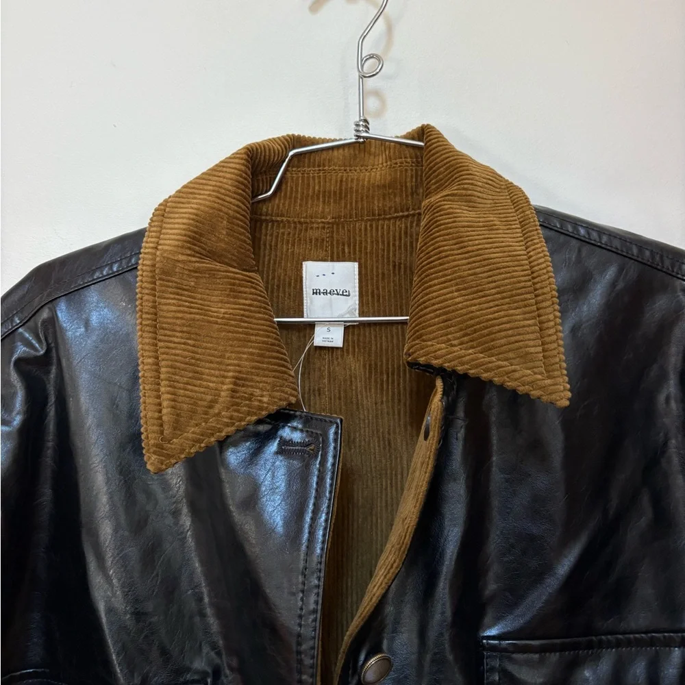 NWOT Maeve Patent Chore Jacket Size Small - Picture 7 of 15